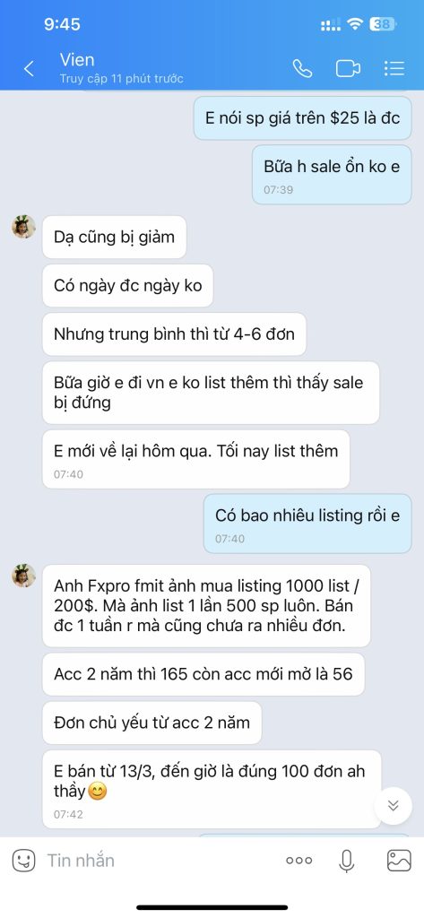 Học viên Viên — 100 đơn từ 13/3, 4-6 đơn/ngày